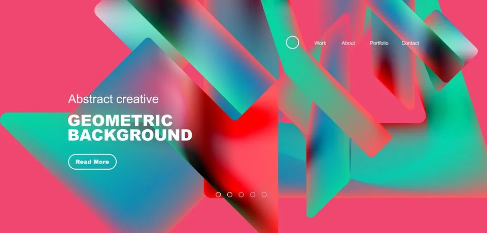 Fluid triangles minimal abstract background. Techno or business concept, pattern 스톡 일러스트