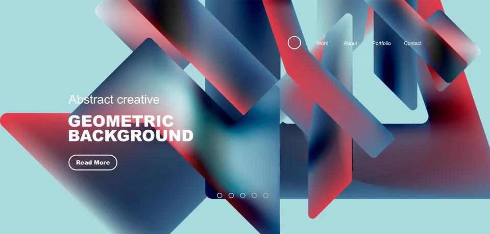 Fluid triangles minimal abstract background. Techno or business concept, pattern Stock Illustration