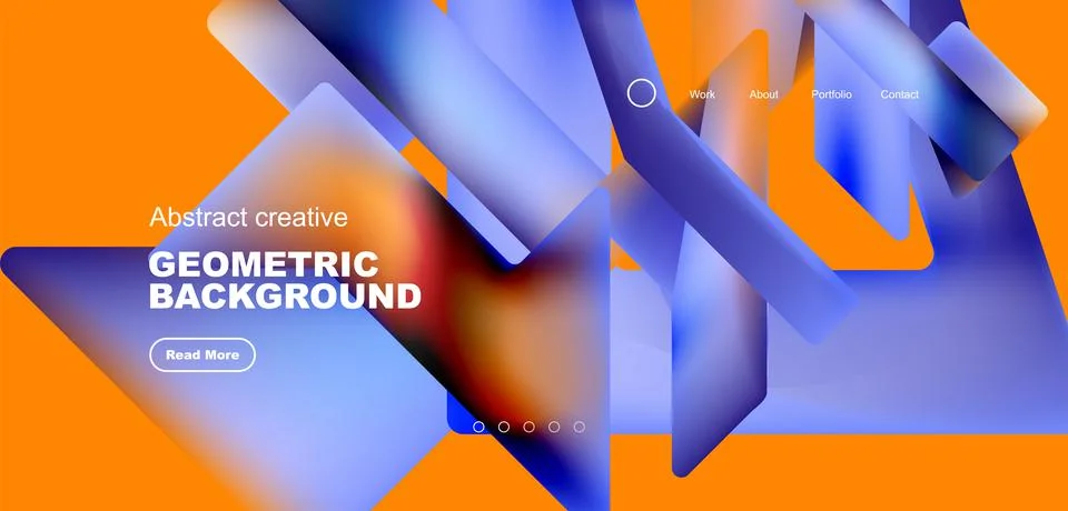 Fluid triangles minimal abstract background. Techno or business concept, pattern Illustrazione stock