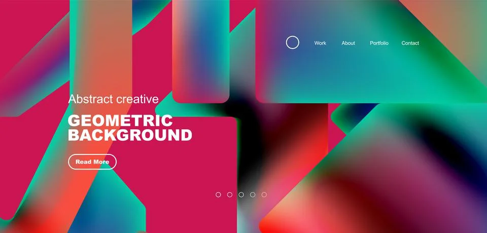 Fluid triangles minimal abstract background. Techno or business concept, pattern Stock Illustration