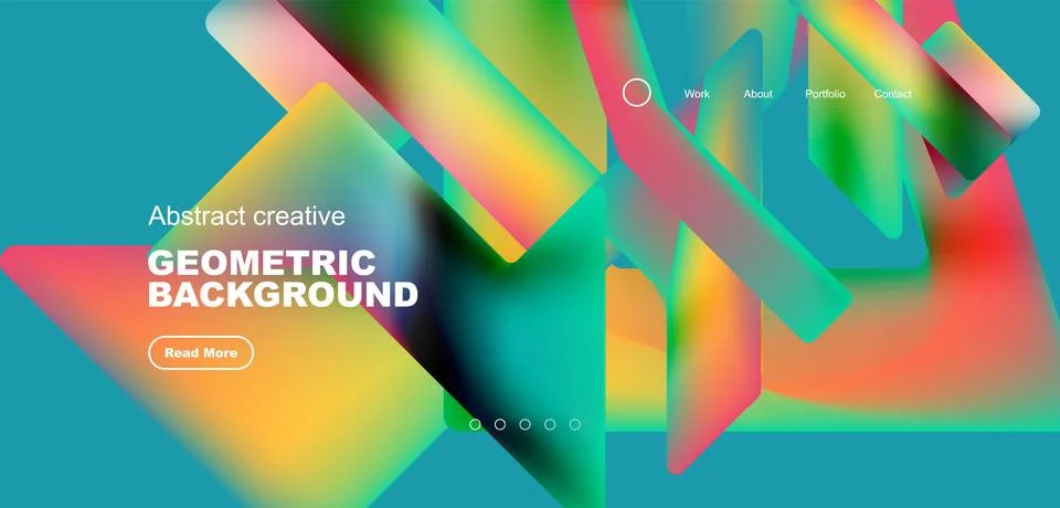 Fluid triangles minimal abstract background. Techno or business concept, pattern Illustrazione stock