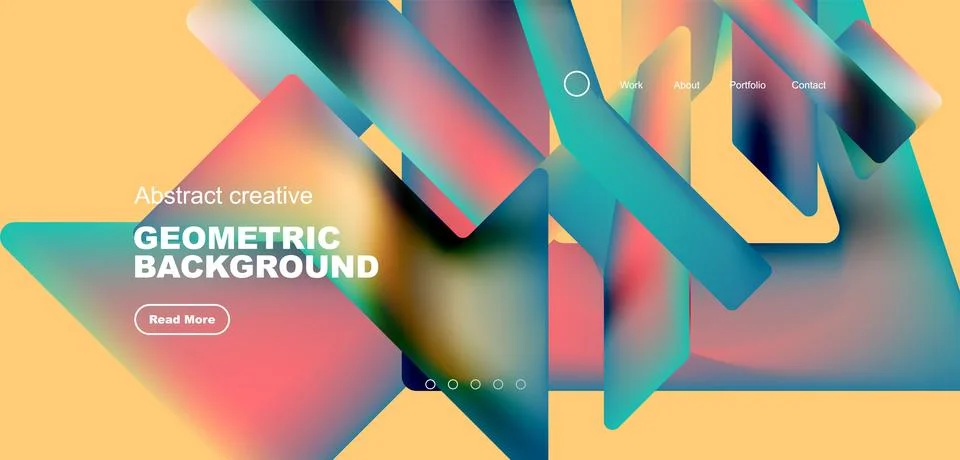 Fluid triangles minimal abstract background. Techno or business concept, pattern Stock Illustration