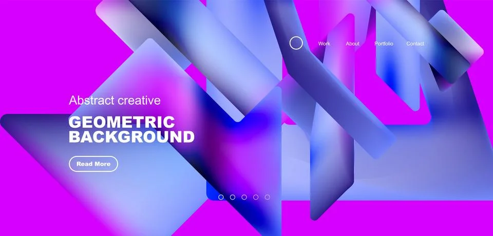 Fluid triangles minimal abstract background. Techno or business concept, pattern Stock Illustration