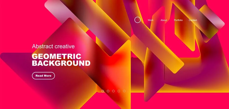 Fluid triangles minimal abstract background. Techno or business concept, pattern 스톡 일러스트