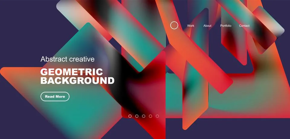 Fluid triangles minimal abstract background. Techno or business concept, pattern Illustrazione stock
