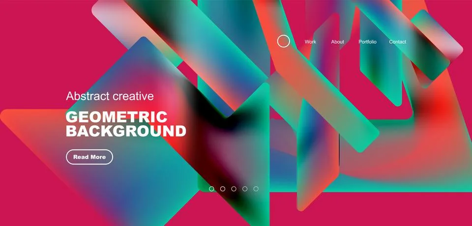 Fluid triangles minimal abstract background. Techno or business concept, pattern Illustrazione stock