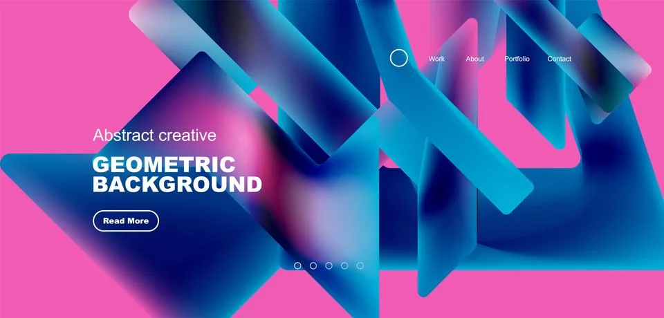 Fluid triangles minimal abstract background. Techno or business concept, pattern Stock Illustration