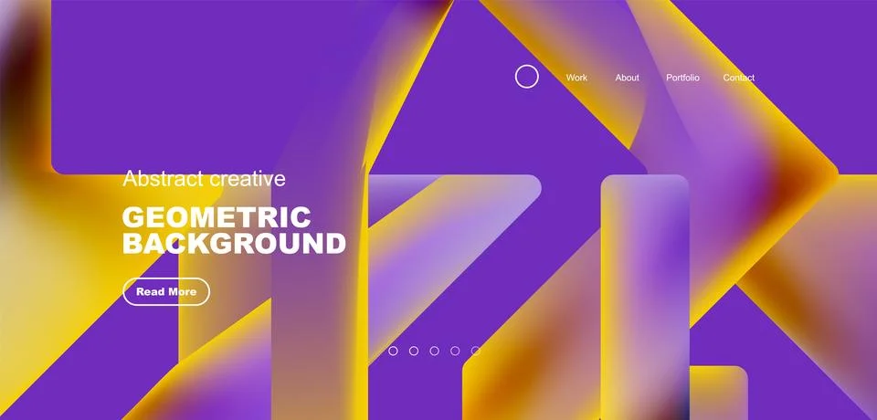 Fluid triangles minimal abstract background. Techno or business concept, pattern Illustrazione stock