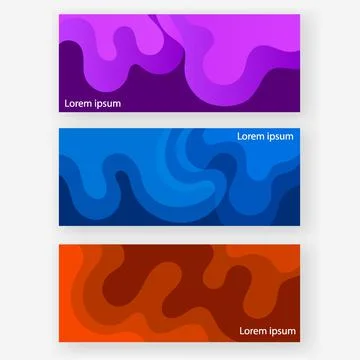 Fluid user interface liquid background templates Illustrazione stock