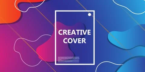 Fluid vector background abstract design gradient. Colorful shape poster dynam 스톡 일러스트