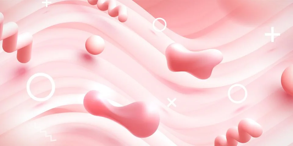Fluid vector background with elements in motion. イラスト素材