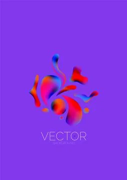Fluid water drop shape composition abstract background. Vector illustration for Stock Illustration