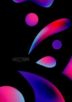 Fluid water drop shape composition abstract background. Vector illustration for Illustrazione stock