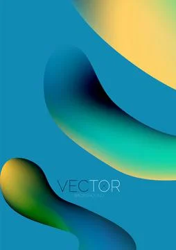 Fluid water drop shape composition abstract background. Vector illustration for イラスト素材