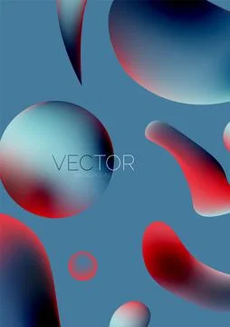 Fluid water drop shape composition abstract background. Vector illustration for 스톡 일러스트
