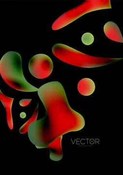 Fluid water drop shape composition abstract background. Vector illustration for Stock Illustration