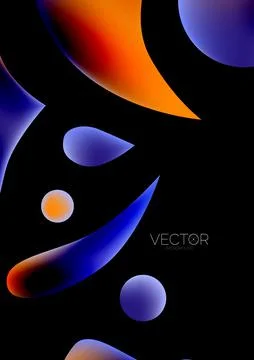 Fluid water drop shape composition abstract background. Vector illustration for Stock Illustration