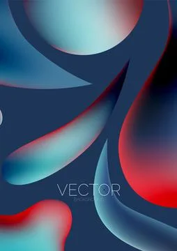 Fluid water drop shape composition abstract background. Vector illustration for Illustrazione stock