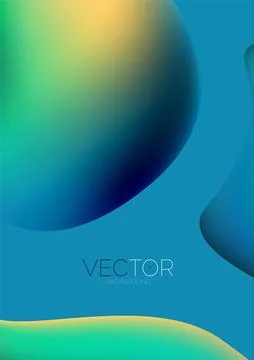 Fluid water drop shape composition abstract background. Vector illustration for Illustrazione stock
