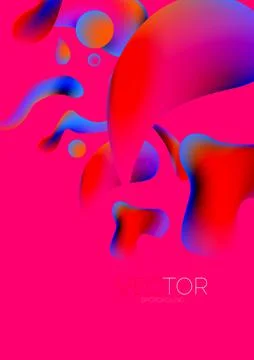 Fluid water drop shape composition abstract background. Vector illustration for Stock Illustration