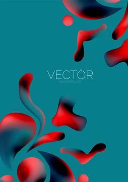 Fluid water drop shape composition abstract background. Vector illustration for イラスト素材