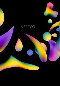 Fluid water drop shape composition abstract background. Vector illustration for Stock Illustration
