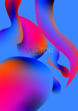 Fluid water drop shape composition abstract background. Vector illustration for イラスト素材