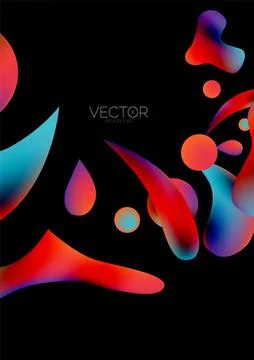 Fluid water drop shape composition abstract background. Vector illustration for Illustrazione stock