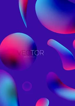 Fluid water drop shape composition abstract background. Vector illustration for Illustrazione stock