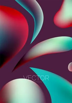 Fluid water drop shape composition abstract background. Vector illustration for Illustrazione stock