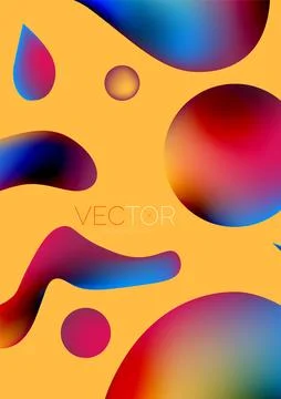 Fluid water drop shape composition abstract background. Vector illustration for Stock Illustration