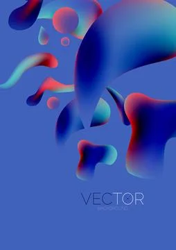 Fluid water drop shape composition abstract background. Vector illustration for 스톡 일러스트