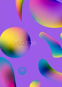 Fluid water drop shape composition abstract background. Vector illustration for Illustrazione stock