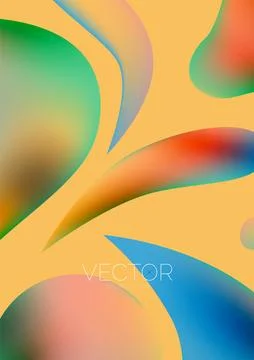 Fluid water drop shape composition abstract background. Vector illustration for Stock Illustration