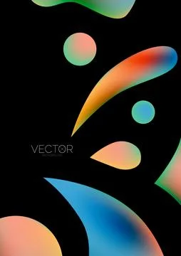Fluid water drop shape composition abstract background. Vector illustration for Illustrazione stock
