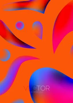 Fluid water drop shape composition abstract background. Vector illustration for イラスト素材