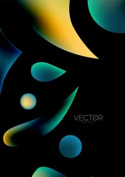 Fluid water drop shape composition abstract background. Vector illustration for イラスト素材