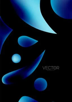 Fluid water drop shape composition abstract background. Vector illustration for Stock Illustration
