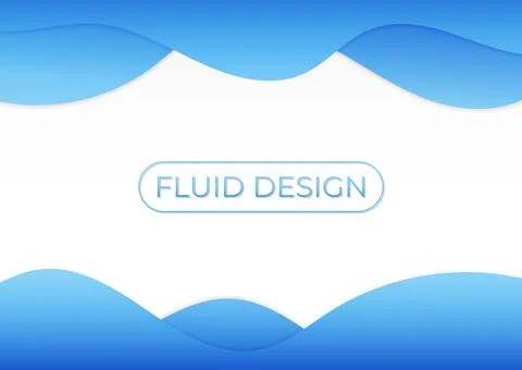 Fluid wave curve shape design cyan cool concept with space. Stock Illustration