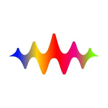 Fluid wave icon vector illustration with trendy neon colors Stock Illustration