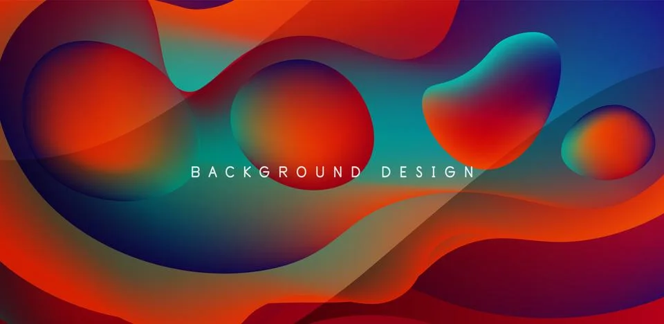 Fluid waves abstract background for covers, templates, flyers, placards Stock Illustration