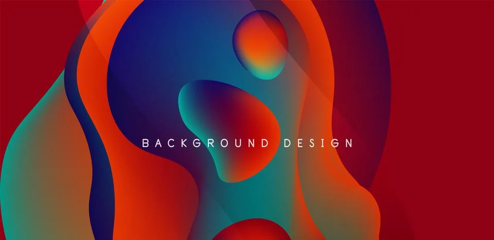 Fluid waves abstract background for covers, templates, flyers, placards イラスト素材