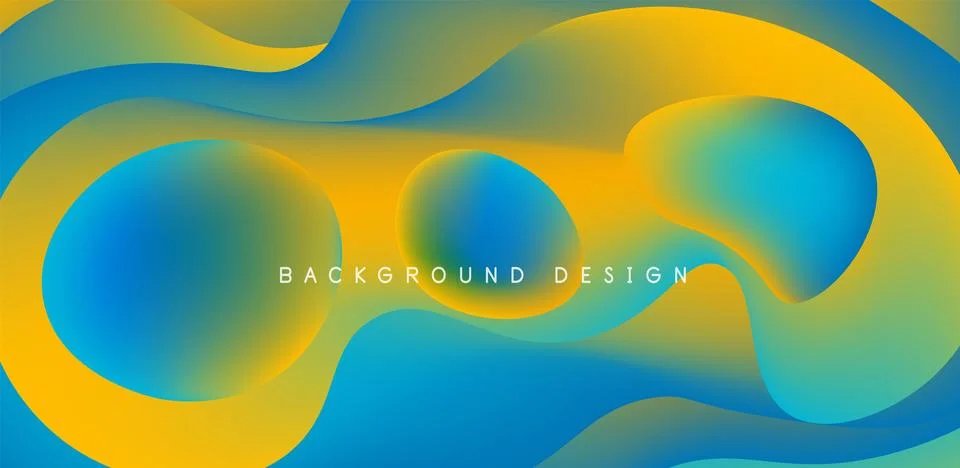 Fluid waves abstract background for covers, templates, flyers, placards Illustrazione stock