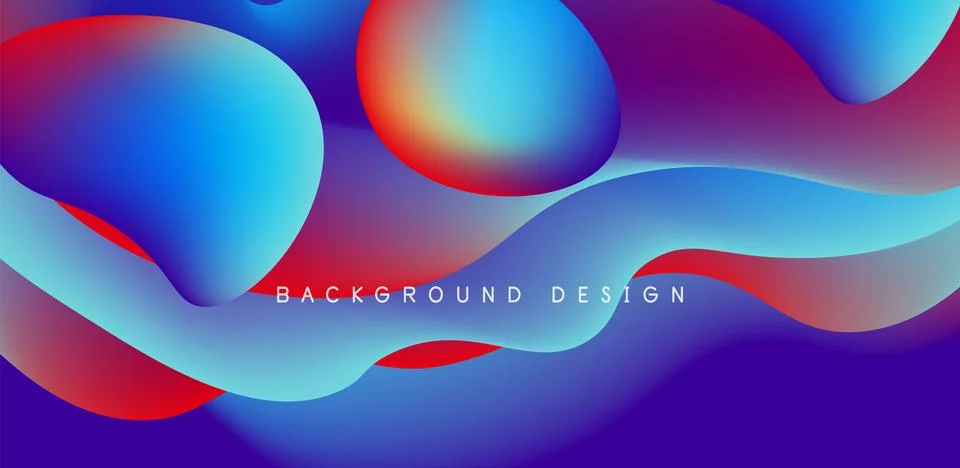 Fluid waves abstract background for covers, templates, flyers, placards Stock Illustration
