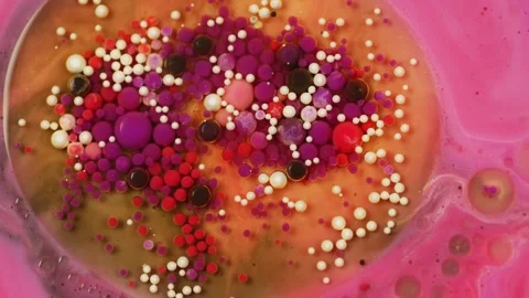 Fluid Waves and Colorful Bubbles Creating a Stunning Backdrop Vídeos de archivo 282281024