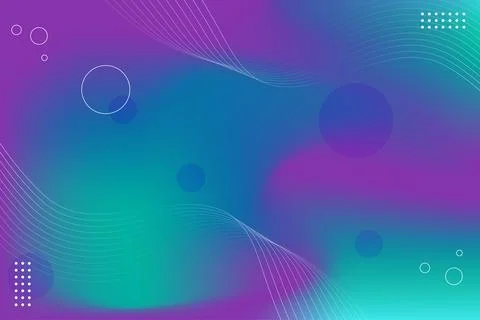 Fluid Waves Design with Purple, Blue, and Green Gradient Stock Illustration