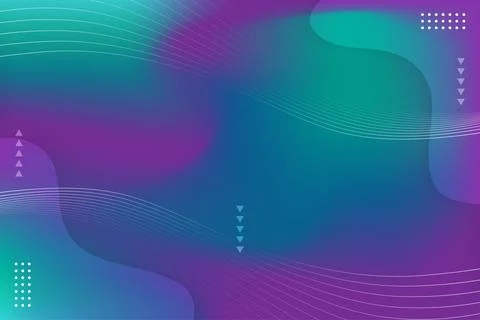 Fluid Waves Design with Purple, Blue, and Green Gradient.Vector Illustration Illustrazione stock