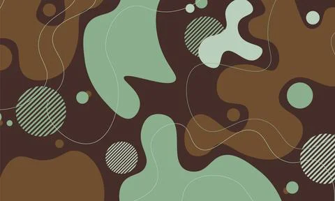 Fluid wavy colorfull spots background. Stock Illustration