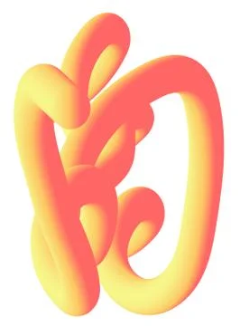 Fluid wavy orange shape background for poster banner or flyer. Liquid 3d futu Stock-Illustration