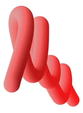 Fluid wavy red shape background for poster banner or flyer. Liquid 3d futuris Stock Illustration